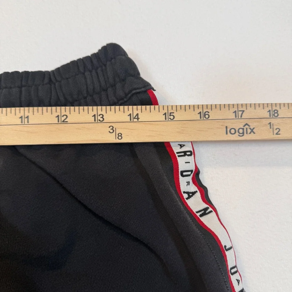 Jordan Mens Black Fleece Basketball Shorts Jumpman Logo Branded Side Tape Size M
